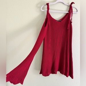 Love at first sight boho red sweater